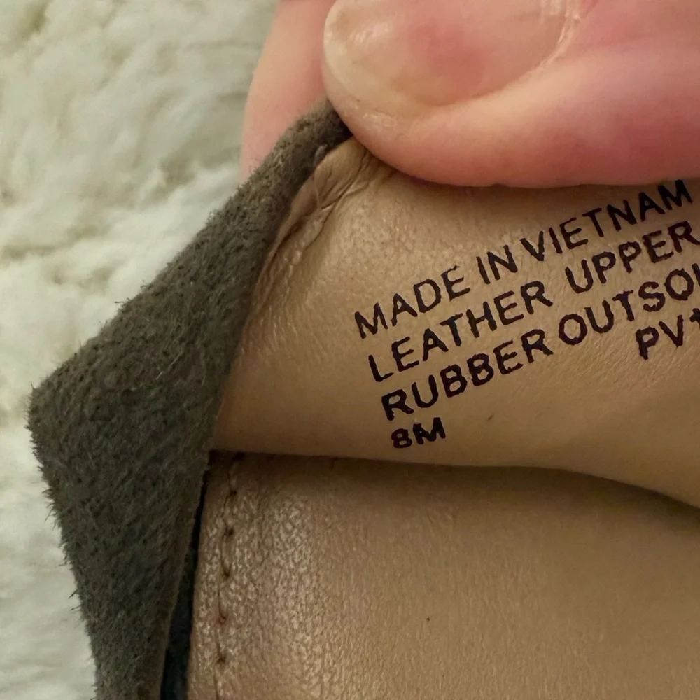 👠 MICHAEL KORS Suede Olive Green Ankle Strap Block Heels 8 - Picture 7 of 9